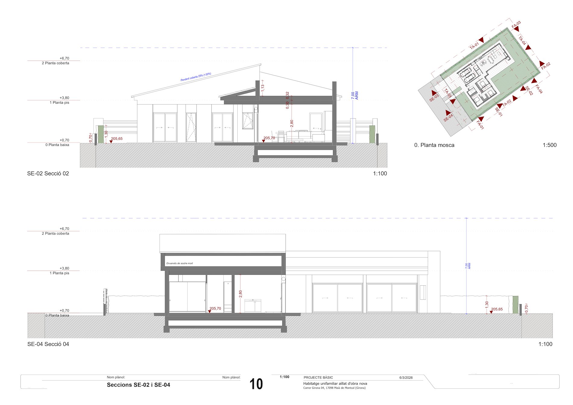 GROUND FLOOR HOUSE, PROJECT FOR IMMEDIATE CONSTRUCTION IN MAIÀ DE MONTCAL