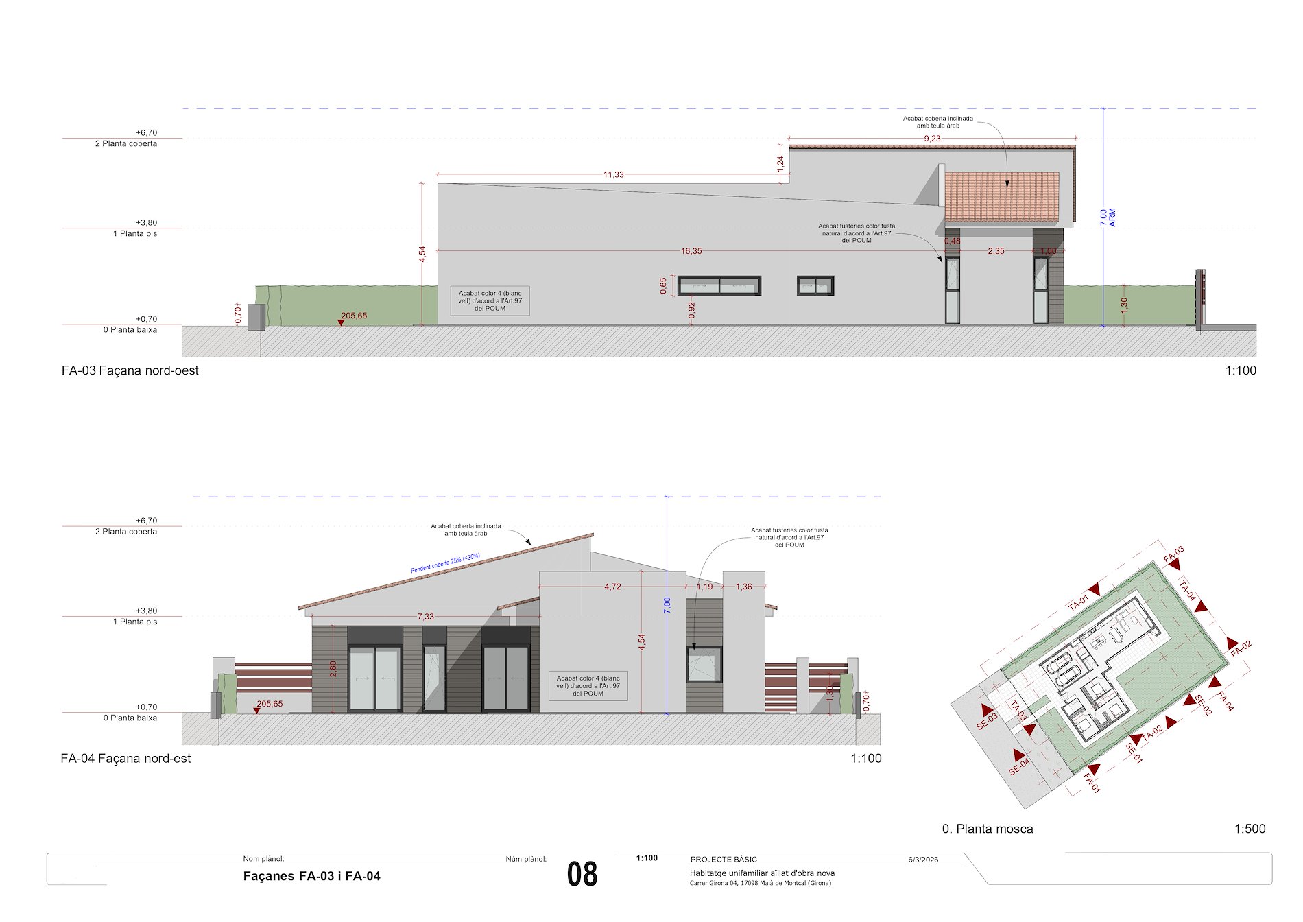 GROUND FLOOR HOUSE, PROJECT FOR IMMEDIATE CONSTRUCTION IN MAIÀ DE MONTCAL
